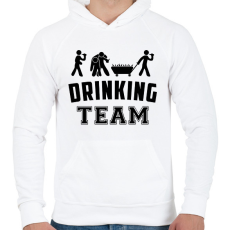 PRINTFASHION Legénybúcsú drinking team - Férfi kapucnis pulóver - Fehér