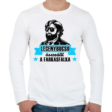 PRINTFASHION Legénybúcsú Farkasfalka - Férfi hosszú ujjú póló - Fehér férfi póló