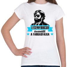 PRINTFASHION Legénybúcsú Farkasfalka - Női póló - Fehér női póló