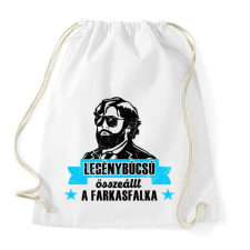 PRINTFASHION Legénybúcsú Farkasfalka - Sportzsák, Tornazsák - Fehér tornazsák