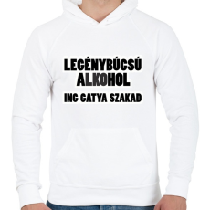 PRINTFASHION Legénybúcsú - Férfi kapucnis pulóver - Fehér