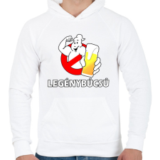 PRINTFASHION Legénybúcsú - Férfi kapucnis pulóver - Fehér férfi pulóver, kardigán