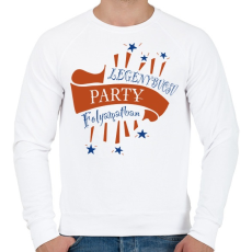 PRINTFASHION Legénybúcsú folyamatban - Férfi pulóver - Fehér