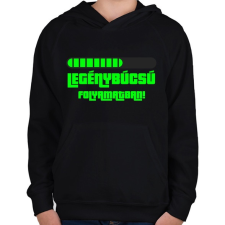 PRINTFASHION Legénybúcsú folyamatban - Gyerek kapucnis pulóver - Fekete gyerek pulóver, kardigán