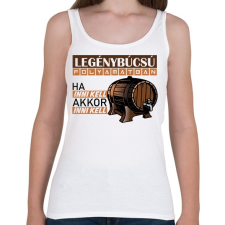 PRINTFASHION legénybúcsú folyamatban - Női atléta - Fehér női trikó