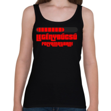 PRINTFASHION Legénybúcsú folyamatban - Női atléta - Fekete női trikó