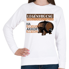 PRINTFASHION legénybúcsú folyamatban - Női pulóver - Fehér női pulóver, kardigán