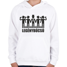 PRINTFASHION Legénybúcsú - Gyerek kapucnis pulóver - Fehér gyerek pulóver, kardigán