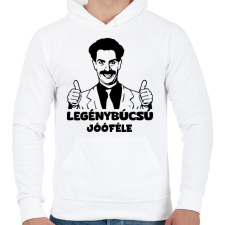 PRINTFASHION Legénybúcsú jóféle - Férfi kapucnis pulóver - Fehér férfi pulóver, kardigán