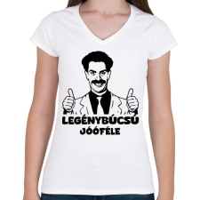 PRINTFASHION Legénybúcsú jóféle - Női V-nyakú póló - Fehér női póló