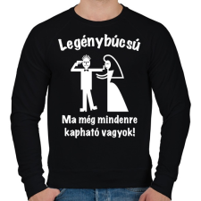 PRINTFASHION Legénybúcsú - ma még mindenre kapható vagyok 2 - Férfi pulóver - Fekete férfi pulóver, kardigán