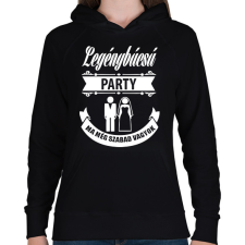 PRINTFASHION Legénybúcsú - Női kapucnis pulóver - Fekete női pulóver, kardigán