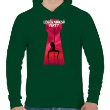 PRINTFASHION Legénybúcsú party - Férfi kapucnis pulóver - Sötétzöld férfi pulóver, kardigán