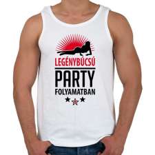 PRINTFASHION Legénybúcsú party folyamatban - Férfi atléta - Fehér atléta, trikó