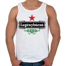PRINTFASHION Legénybúcsú sörös - Férfi atléta - Fehér