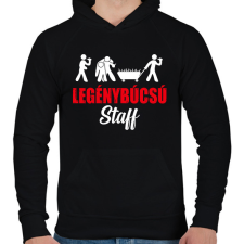 PRINTFASHION Legenybúcsú staff - Férfi kapucnis pulóver - Fekete férfi pulóver, kardigán