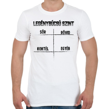 PRINTFASHION Legénybúcsú szint - Férfi póló - Fehér férfi pulóver, kardigán