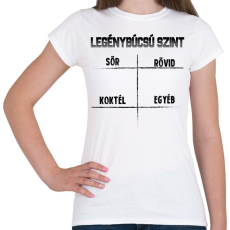 PRINTFASHION Legénybúcsú szint - Női póló - Fehér