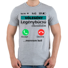 PRINTFASHION legénybúcsú telefonos vőlegény - Férfi póló - Sport szürke férfi póló