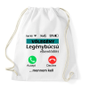 PRINTFASHION legénybúcsú telefonos vőlegény - Sportzsák, Tornazsák - Fehér