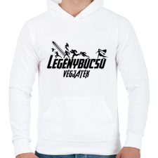 PRINTFASHION Legénybúcsú végjáték - Férfi kapucnis pulóver - Fehér férfi pulóver, kardigán