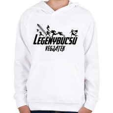 PRINTFASHION Legénybúcsú végjáték - Gyerek kapucnis pulóver - Fehér