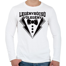 PRINTFASHION Legénybúcsú vőlegény - Férfi hosszú ujjú póló - Fehér férfi póló