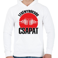 PRINTFASHION Legénybúcsús csapat - Férfi kapucnis pulóver - Fehér női pulóver, kardigán