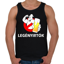 PRINTFASHION Legényirtok - Férfi atléta - Fekete atléta, trikó