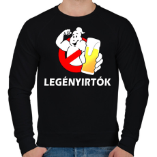 PRINTFASHION Legényirtok - Férfi pulóver - Fekete