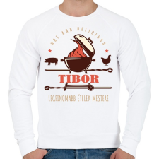 PRINTFASHION Legfinomabb ételek mestere - Névvel - Férfi pulóver - Fehér női pulóver, kardigán