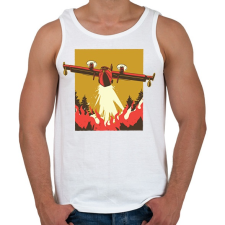 PRINTFASHION Légi oltás - Férfi atléta - Fehér atléta, trikó