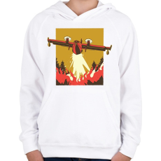 PRINTFASHION Légi oltás - Gyerek kapucnis pulóver - Fehér