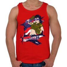 PRINTFASHION Légierő - Férfi atléta - Piros atléta, trikó