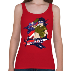 PRINTFASHION Légierő - Női atléta - Cseresznyepiros