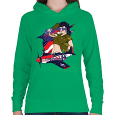 PRINTFASHION Légierő - Női kapucnis pulóver - Zöld