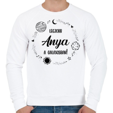 PRINTFASHION Legjobb anya a galaxisban - Férfi pulóver - Fehér férfi pulóver, kardigán