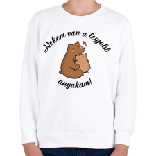PRINTFASHION Legjobb anyuka - Gyerek pulóver - Fehér gyerek pulóver, kardigán