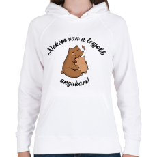 PRINTFASHION Legjobb anyuka - Női kapucnis pulóver - Fehér