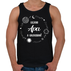 PRINTFASHION Legjobb apa a galaxisban - Férfi atléta - Fekete