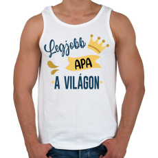 PRINTFASHION Legjobb apa a világon - Férfi atléta - Fehér