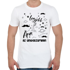 PRINTFASHION Legjobb apa az univerzumban - Férfi póló - Fehér férfi póló