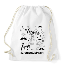 PRINTFASHION Legjobb apa az univerzumban - Sportzsák, Tornazsák - Fehér tornazsák