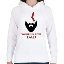 PRINTFASHION Legjobb Apa - Női kapucnis pulóver - Fehér női pulóver, kardigán