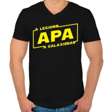 PRINTFASHION legjobb-apa-star-wars-solo - Férfi V-nyakú póló - Fekete