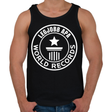 PRINTFASHION legjobb apa világrekord - Férfi atléta - Fekete atléta, trikó