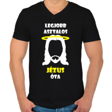 PRINTFASHION Legjobb asztalos - Férfi V-nyakú póló - Fekete férfi póló