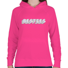 PRINTFASHION Legjobb barátnők - Besties - Női kapucnis pulóver - Fukszia