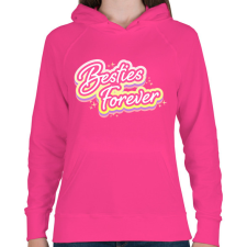 PRINTFASHION Legjobb barátnők örökké - Női kapucnis pulóver - Fukszia női pulóver, kardigán