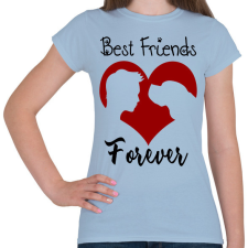 PRINTFASHION Legjobb barátok örökké (férfi) - Női póló - Világoskék női póló